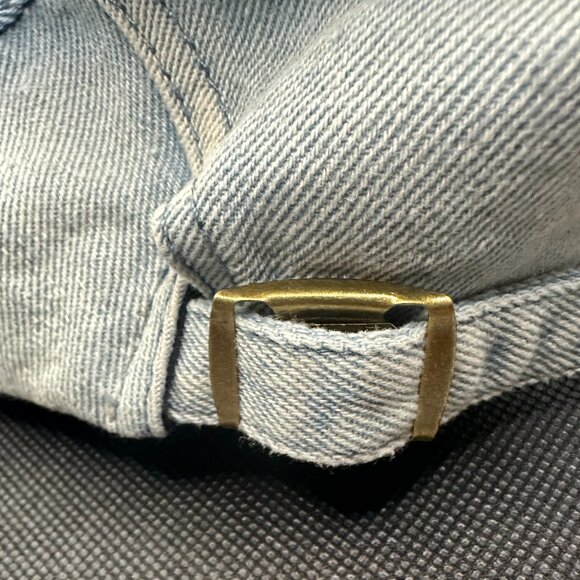 Denim Distressed Adjustable Flat Cap - Picture 4 of 9
